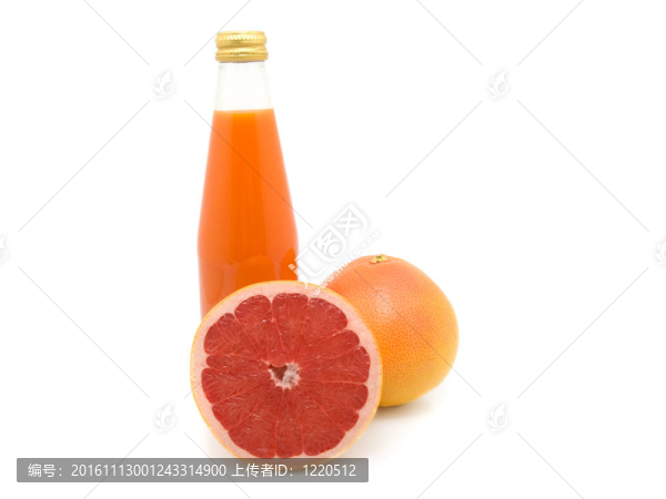 白背景西柚汁