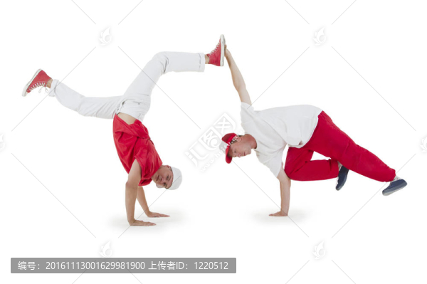 少年跳霹靂舞動作
