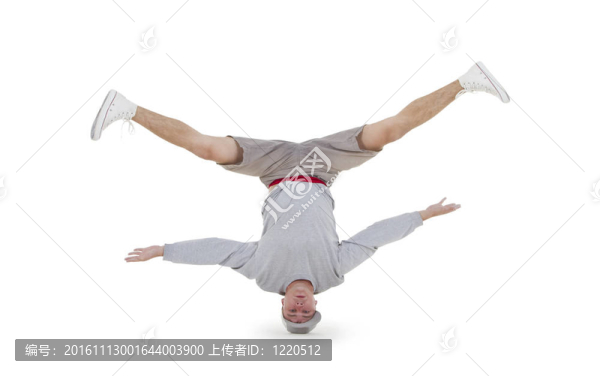 少年跳霹靂舞動作