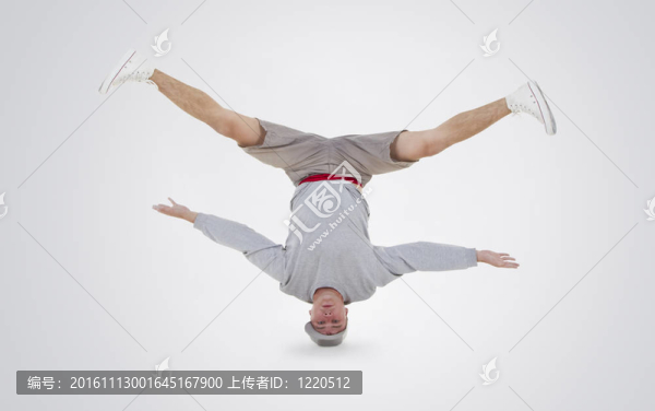 少年跳霹靂舞動作
