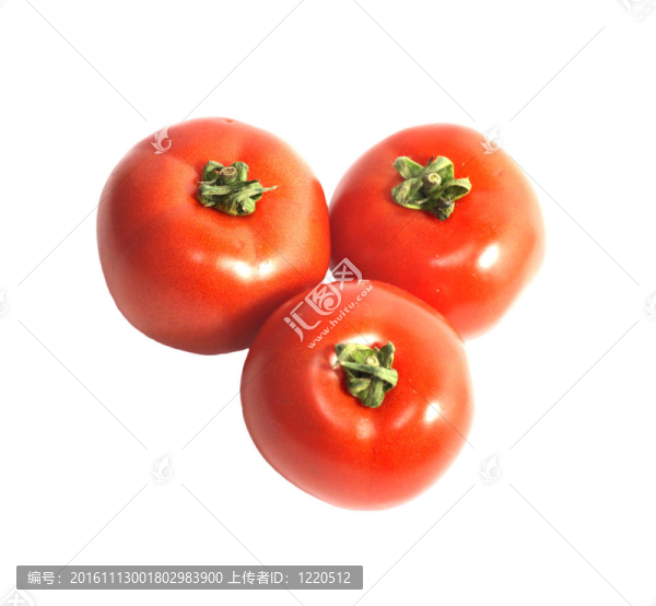三個(gè)西紅柿與白色背景隔離