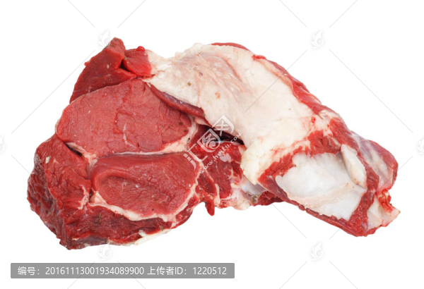 白色背景上的肉