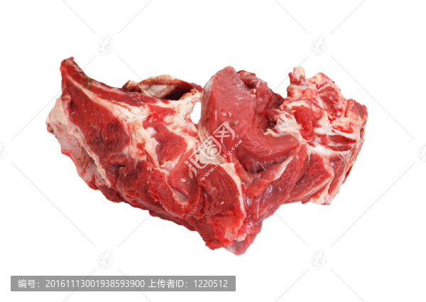 白色背景上的肉