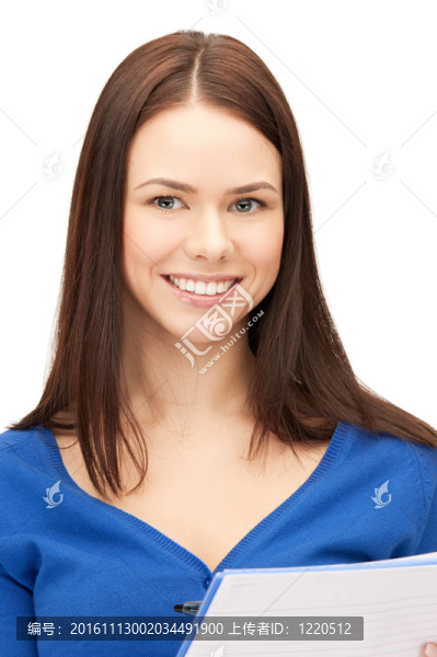 幸福的女人用大記事本