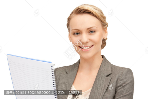 幸福的女人用大記事本