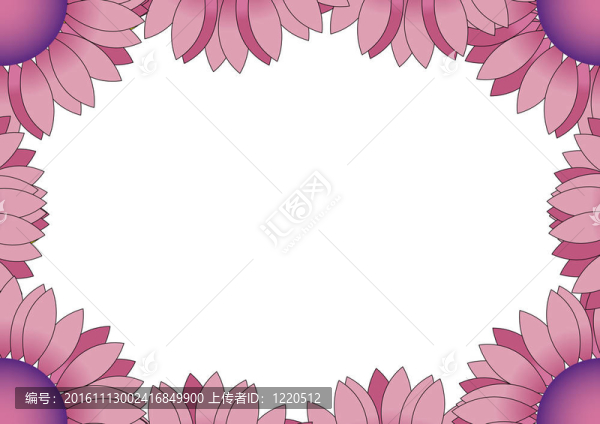 紫色的花框