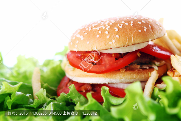 大而美味的漢堡包