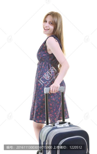 帶旅行袋的女人