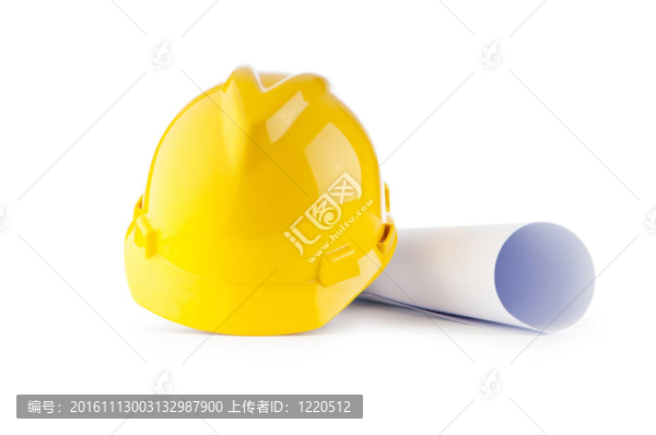 硬帽和白色的圖紙