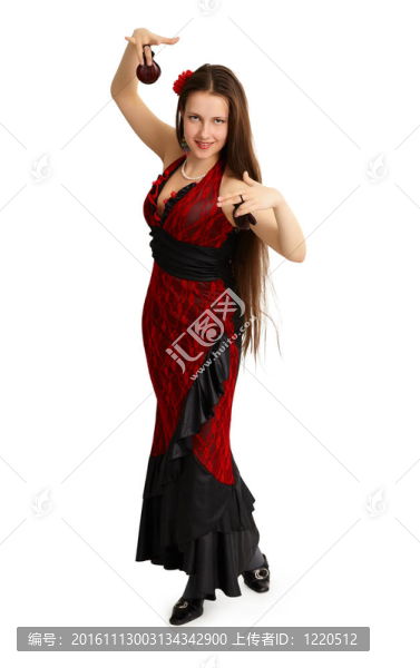 女人在白色的西班牙舞