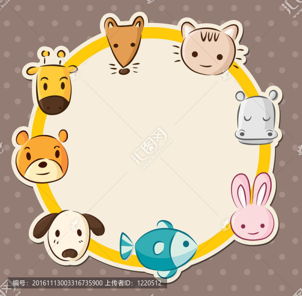 卡通動物頭卡