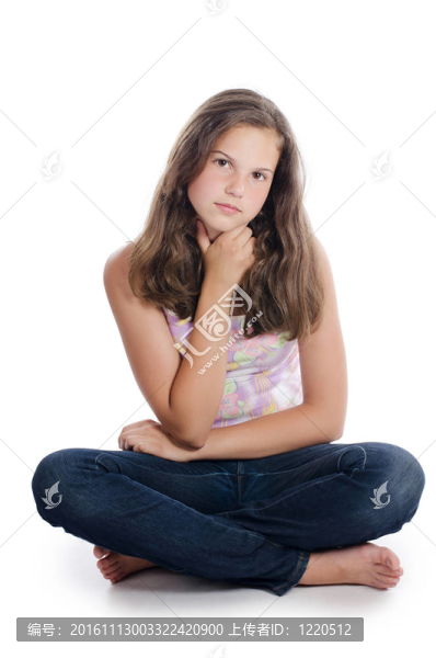 年輕漂亮女孩的肖像