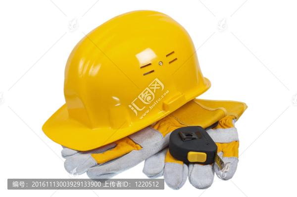 工具和頭盔的建設(shè)者，它是孤立的白色