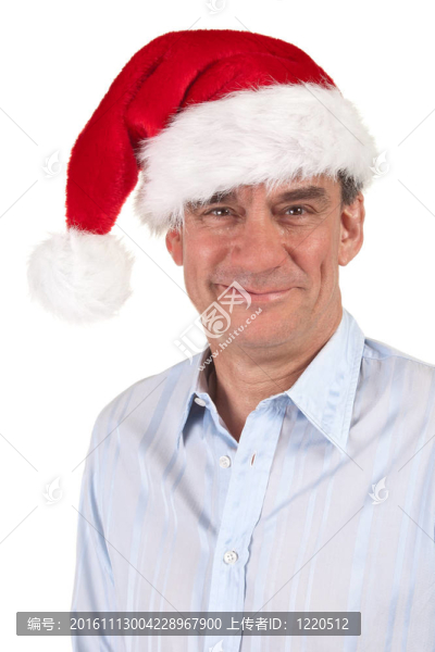 圣誕老人的微笑男人