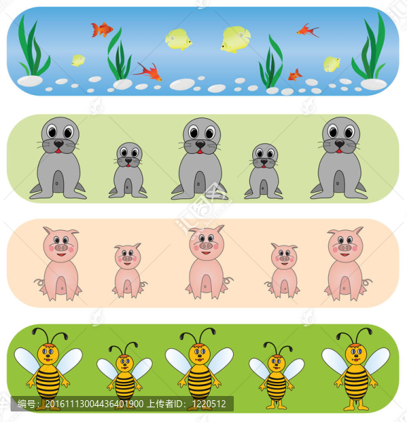 集優(yōu)雅與普遍的動物backgrounds.vector。