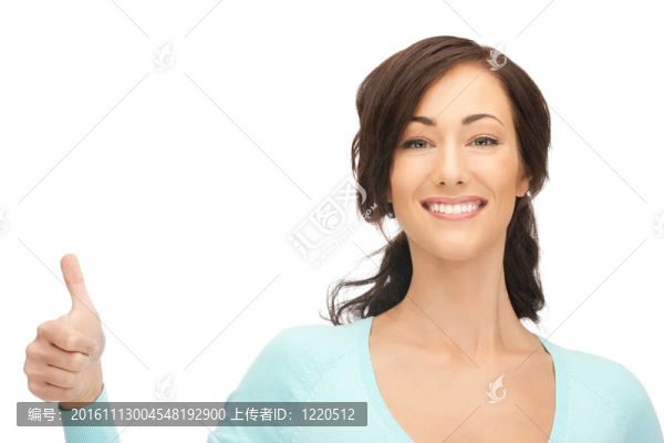 豎起大拇指
