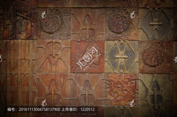 巴塞羅那獨(dú)特的方形瓷磚圖案；來(lái)自：西班牙