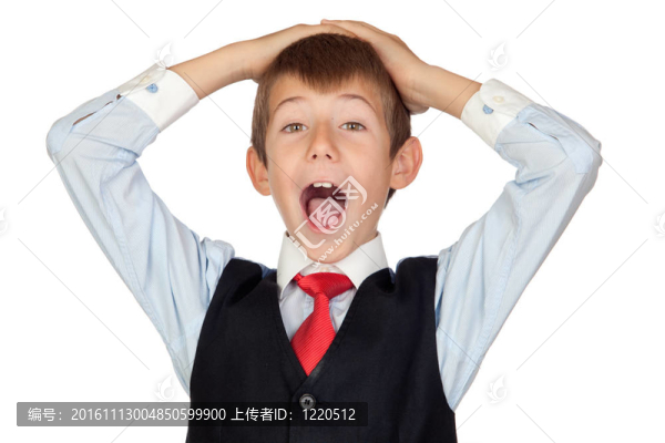 驚訝的商人
