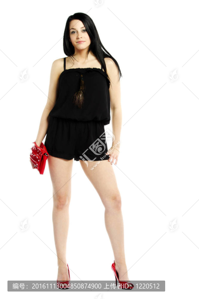 治療中的年輕女性時尚模特