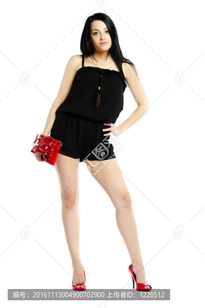 治療中的年輕女性時尚模特
