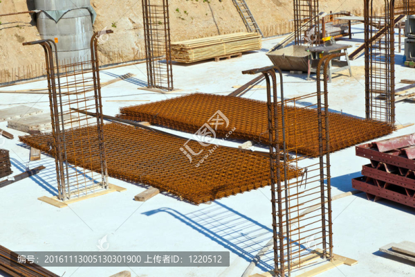 在一個(gè)新房子的建筑工地的材料