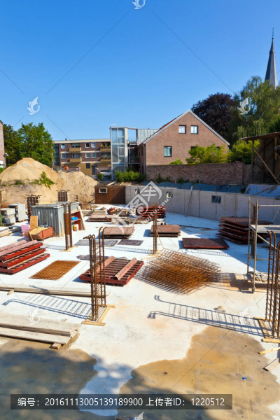 在一個(gè)新房子的建筑工地的材料
