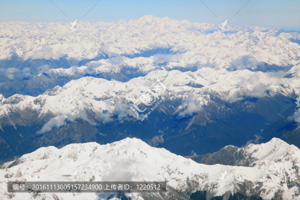 阿爾卑斯山南部阿爾卑斯山庫(kù)克山山頂景觀