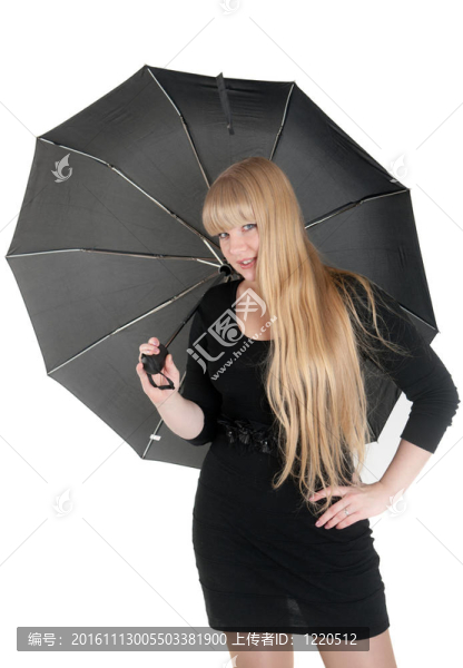 帶傘的金發(fā)女郎