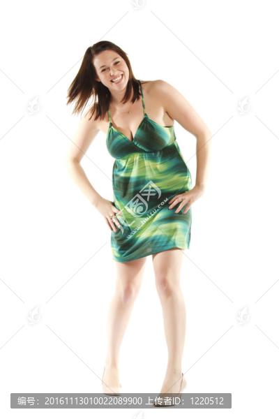 快樂的年輕白人婦女肖像