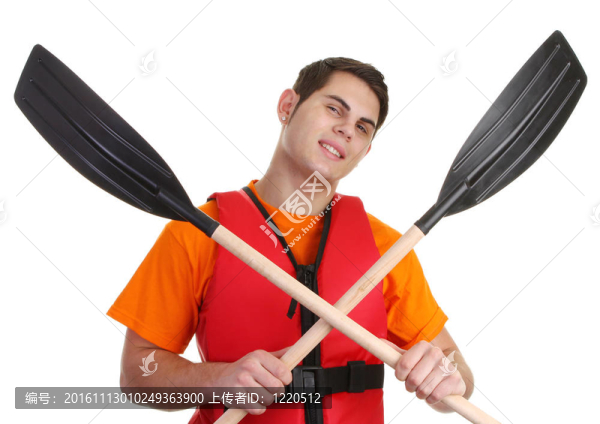 一個交叉的槳