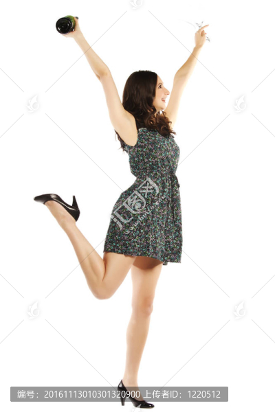 興奮的年輕女人慶祝