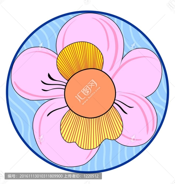 花在一個(gè)圓圈白色的日本裝飾