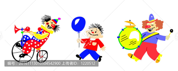小丑在白色背景的剪影