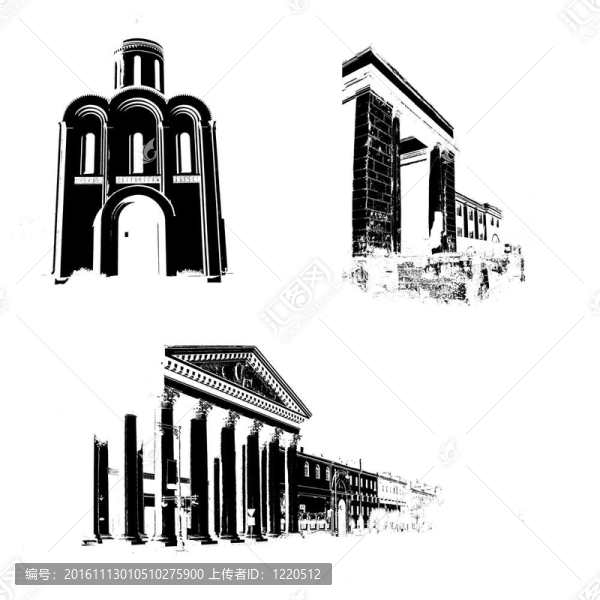 舊時(shí)代的建筑剪影