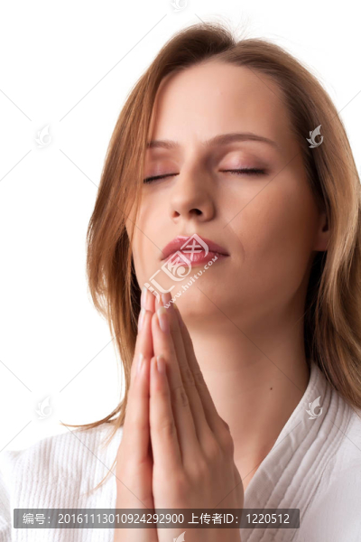 年輕的女人沉思