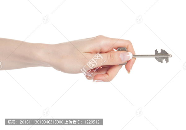 女人手用鑰匙