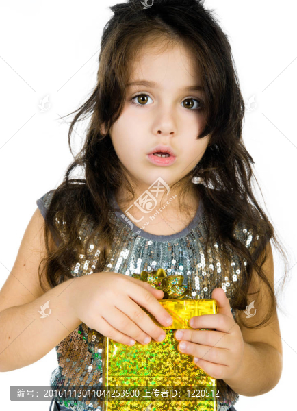 可愛的女孩的禮物