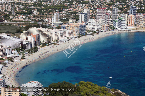 地中海度假勝地Calpe；白色海岸西班牙