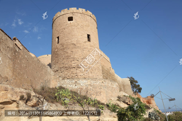阿爾梅里亞的Alcazaba；西班牙