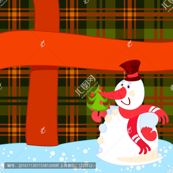 圣誕樹上的雪人