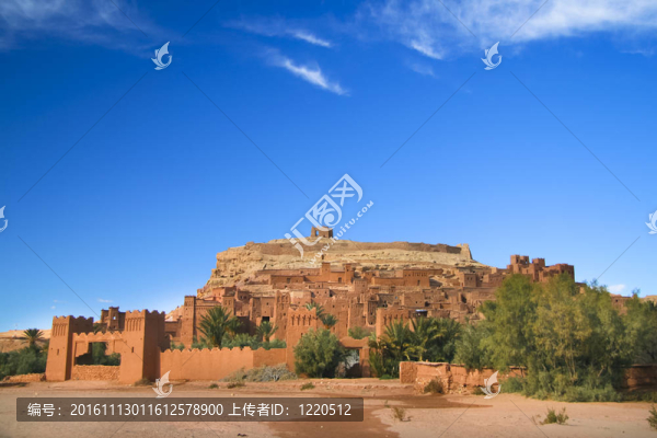 古老的城市在摩洛哥benhaddou,AIT