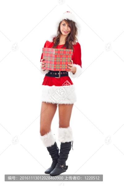 Santa小姐帶禮品盒