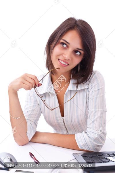 商務(wù)女人戴眼鏡