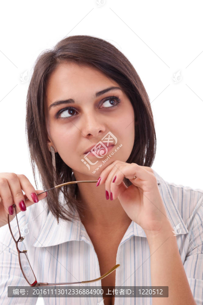 商務(wù)女人戴眼鏡