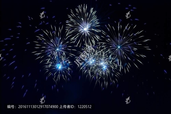 五彩繽紛的煙花