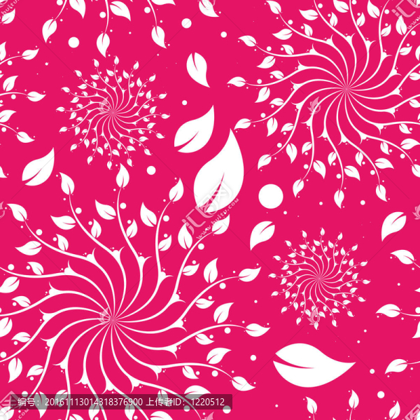 紫紅色花的無縫模式