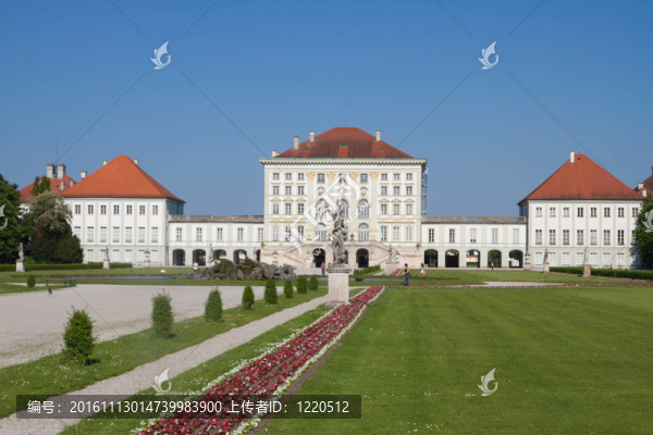 寧芬堡宮的后視圖