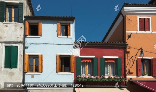 Burano。窗戶.