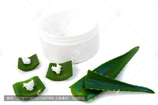蘆薈葉和奶油