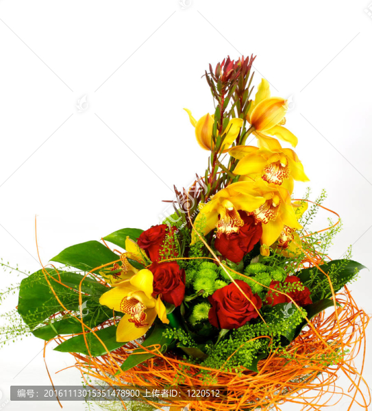 五顏六色的花束特寫鏡頭